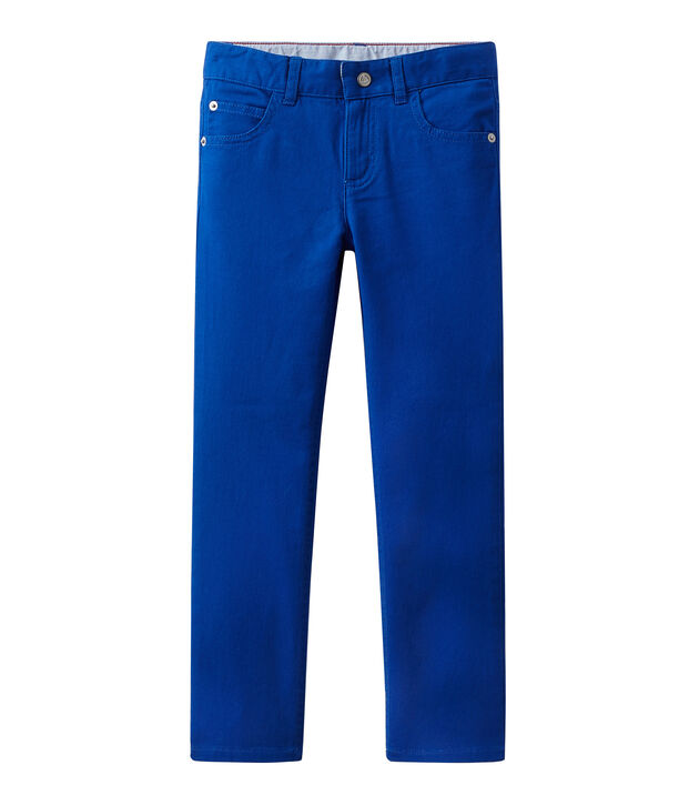 Pantal&oacute;n colorido para ni&ntilde;o en jean azul