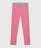 Leggings infantiles de algod&oacute;n liso rosa