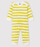 Pelele de punto acanalado sin botones de presión para bebé amarillo BLE/blanco MARSHMALLOW