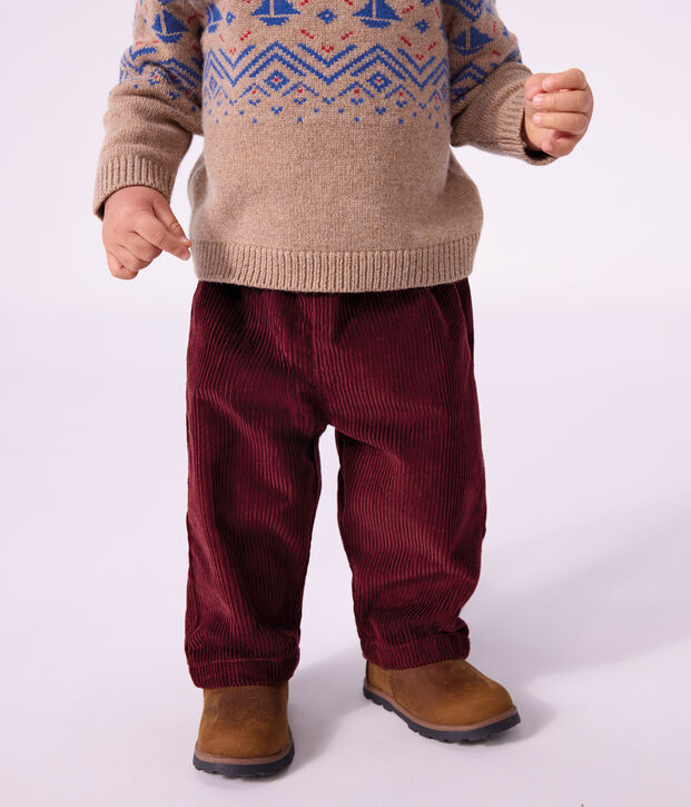 Pantal&oacute;n de terciopelo liso para beb&eacute; TRUFFE