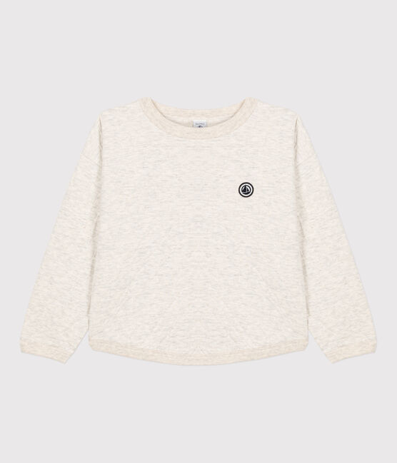 Sudadera de tejido túbico acolchado de niña / niño beige MONTELIMAR CHINE
