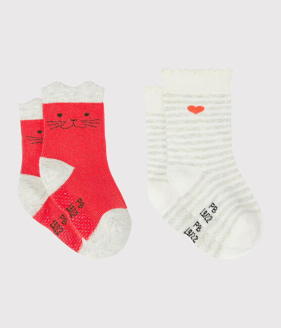 Lote de 2 pares de calcetines bebé niña SIGNAL
