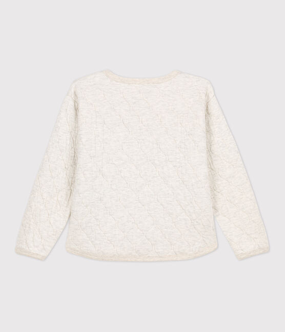 Cárdigan de túbico para niña beige MONTELIMAR CHINE
