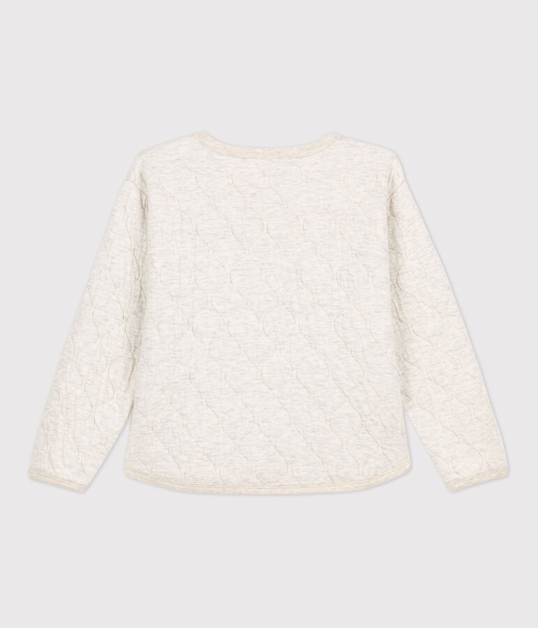 C&aacute;rdigan de t&uacute;bico para ni&ntilde;a beige