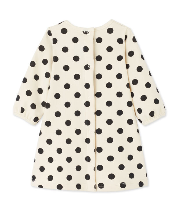 Robe b&eacute;b&eacute; fille &agrave; pois blanco/gris
