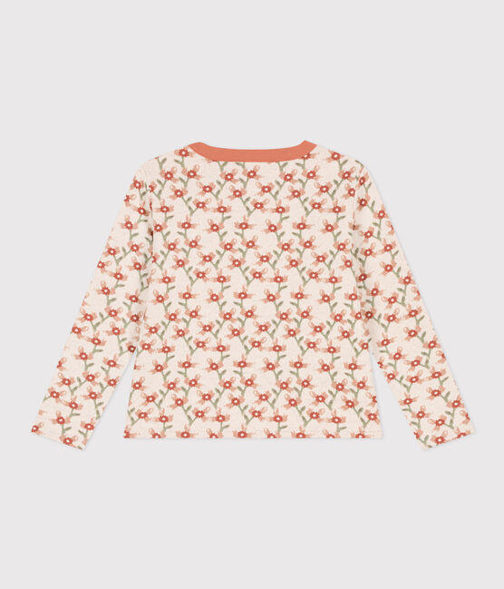 Cárdigan estampado de tejido túbico acolchado de niña blanco AVALANCHE/ MULTICO