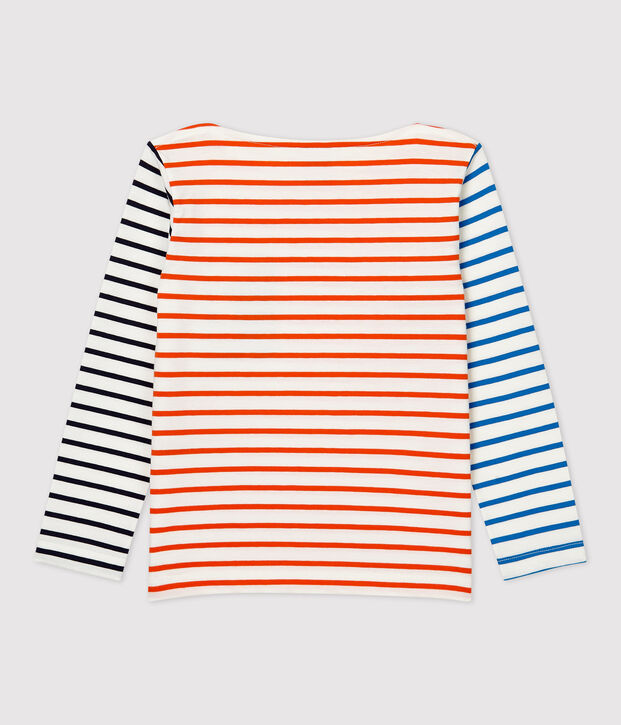Camiseta de manga larga de ni&ntilde;o/ni&ntilde;a blanco/naranja/multicolor