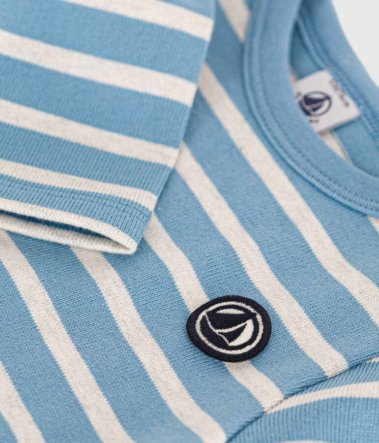 Marinera de punto grueso para beb&eacute; azul/beige