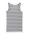 Camiseta de tirantes emblemática de lino de rayas de mujer  blanco LAIT/azul SMOKING