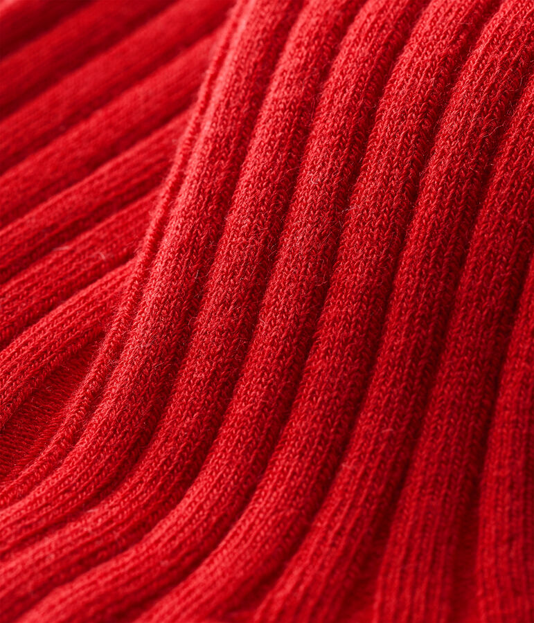 Leotardos en punto 5x3 para beb&eacute; ni&ntilde;a lisos rojo