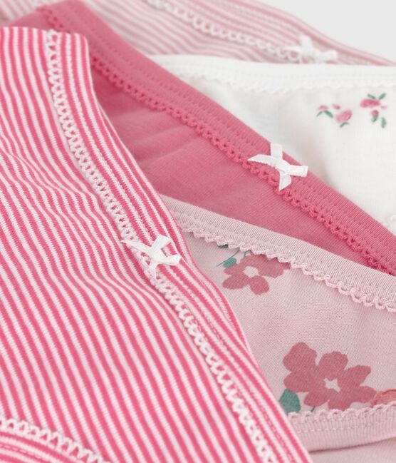 Juego de braguitas infantiles de algodón con estampado de flores variante 1