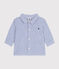Camisa de popelina a rayas para bebé GAULOISE/ MARSHMALLOW