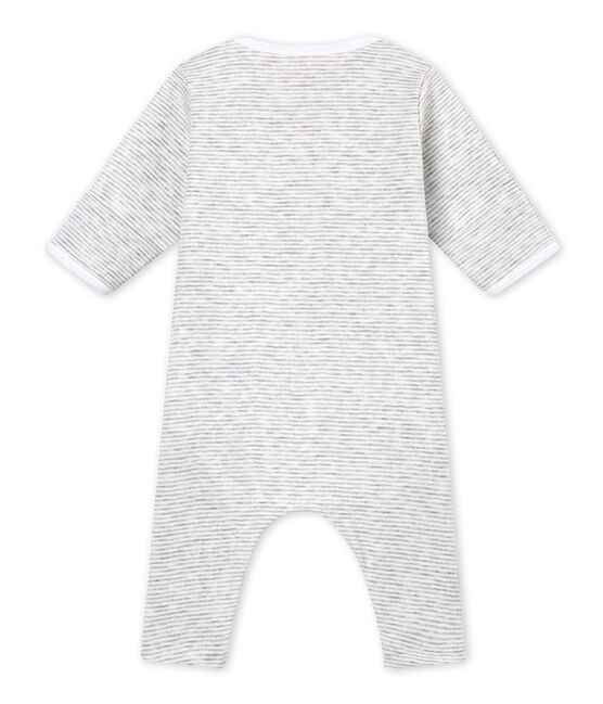 El Bodi pijama bebé mixto gris BELUGA/blanco ECUME