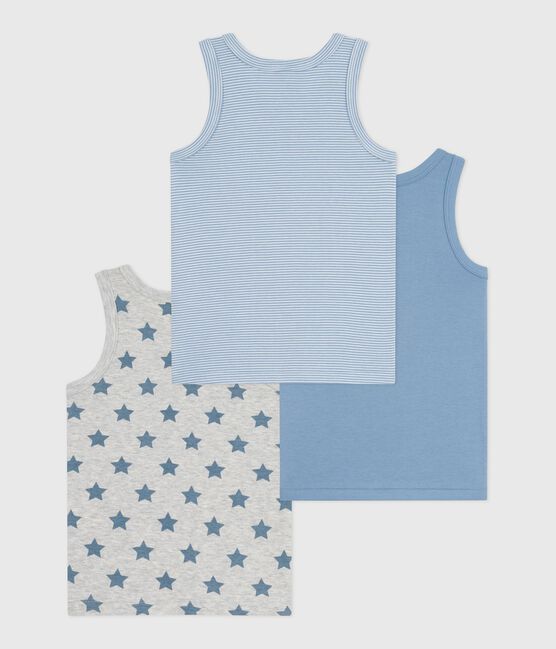 Juego de camisetas infantiles sin mangas de algodón con estampado de estrellas variante 1