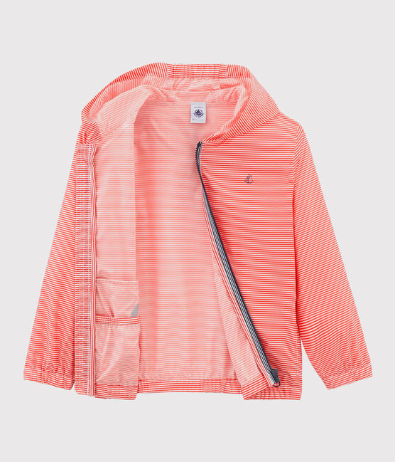 Cortavientos infantil unisex rosa GROSEILLER/blanco MARSHMALLOW