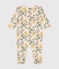 Pijama de algodón con estampado de flores para bebé blanco AVALANCHE/ MULTICO