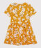 Vestido de manga corta para niña amarillo BOUDOR/ MULTICO