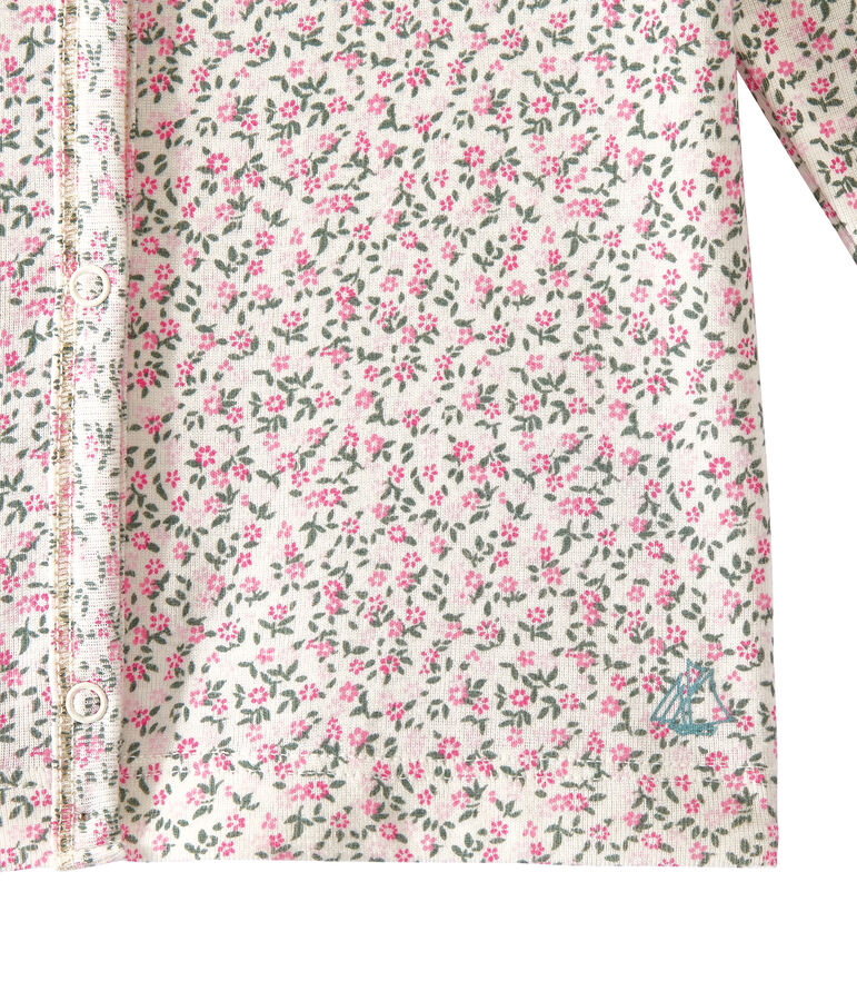 C&aacute;rdigan estampado para ni&ntilde;a blanco MARSHMALLOW/blanco MULTICO