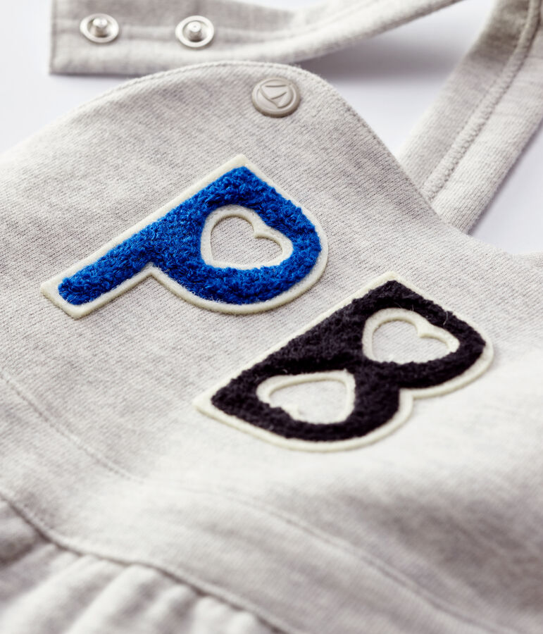 Peto de mulet&oacute;n de beb&eacute;. gris BELUGA CHINE