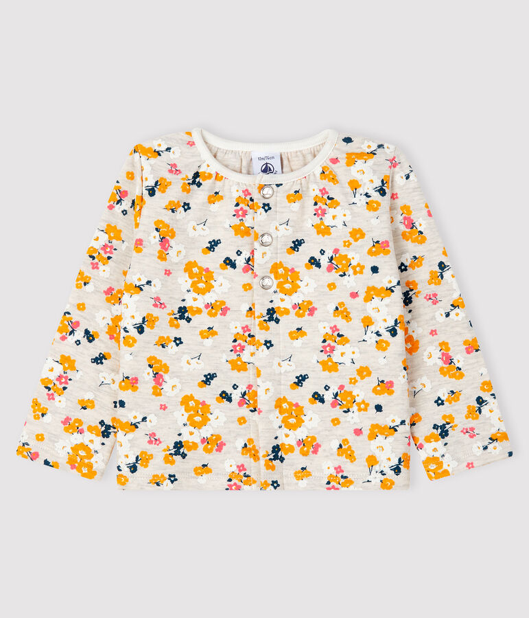 C&aacute;rdigan de tejido t&uacute;bico para beb&eacute; ni&ntilde;a beige/multicolor