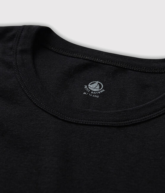 Camiseta de manga corta para hombre negro NOIR