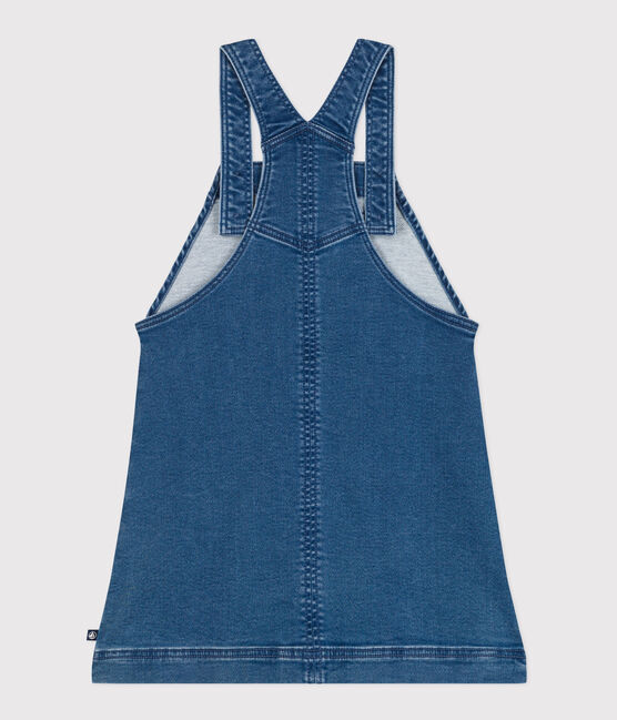 Pichi vaquero con efecto de muletón de niña azul BLEU DELAVE