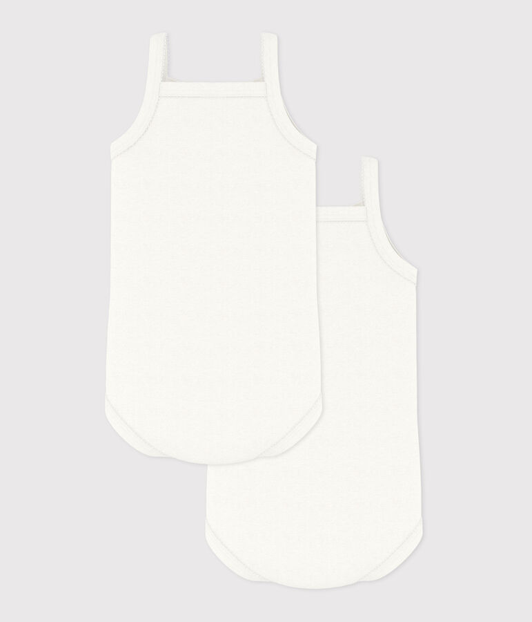 Juego de 2 bodis con tirantes para beb&eacute; ni&ntilde;a multicolor