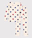 Pijama snugfit de algodón con corazón para niña