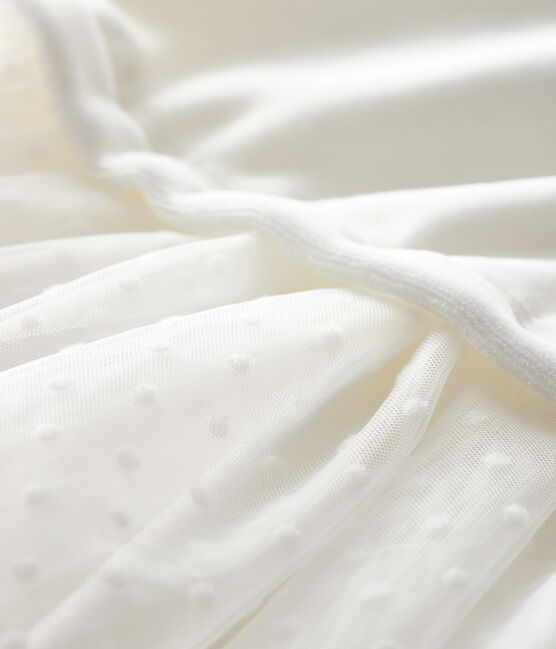Vestido de manga larga para bebé niña blanco MARSHMALLOW
