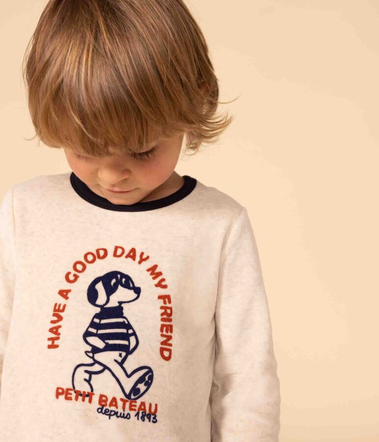 Pijama de terciopelo para ni&ntilde;o/ni&ntilde;a azul/multicolor