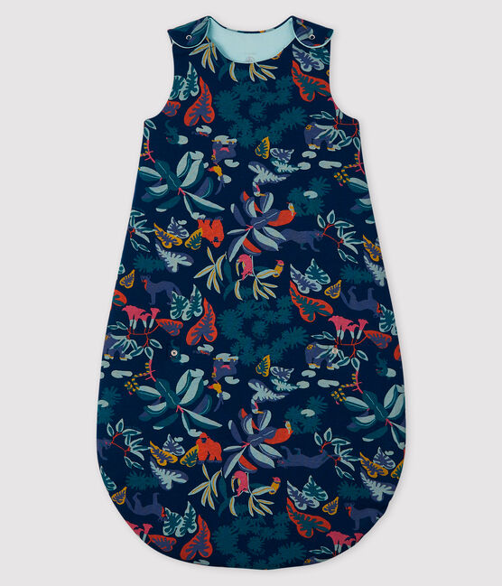 Saco para bebé que se puede guardar en un bolsillo azul MEDIEVAL/blanco MULTICO