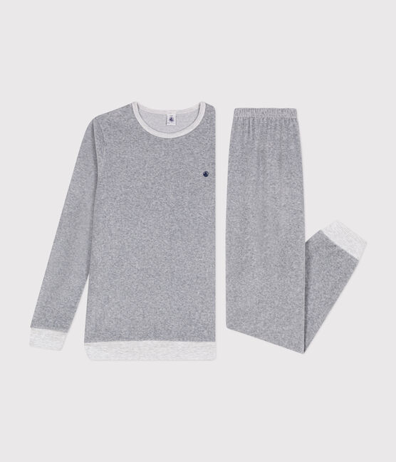 Pijama de terciopelo liso para adolescente CALCE = FUMEE CHINE