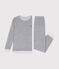 Pijama de terciopelo liso para adolescente CALCE = FUMEE CHINE