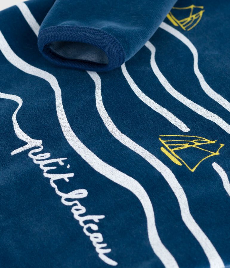 Dors-bien en bouclette velours azul