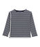 Camiseta para mujer a raya en jersey grueso azul SMOKING/beige COQUILLE