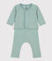 Conjunto de túbico acolchado para bebé verde PAUL