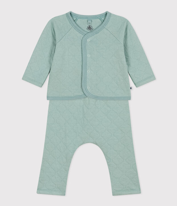 Conjunto de t&uacute;bico acolchado para beb&eacute; verde