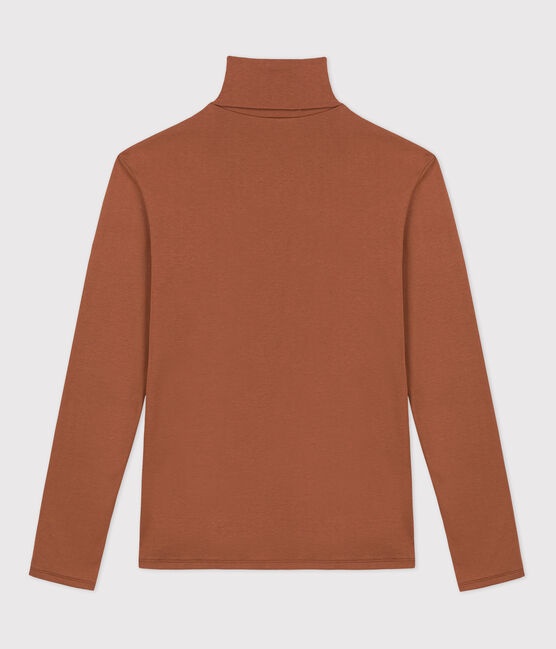 Camiseta de algodón L'ICONIQUE con cuello vuelto para mujer marron CINA