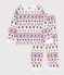Pijama infantil de felpa con estampado de Navidad MILK/ MULTICO