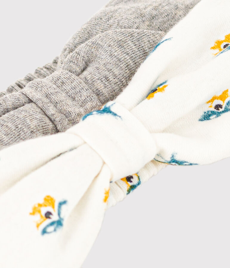 Juego de 2 diademas de algod&oacute;n para beb&eacute; multicolor