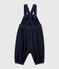 Peto en malla denim para bebé niña azul DENIM BLEU FONCE