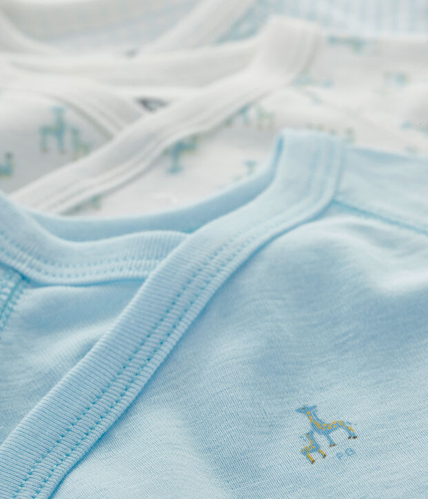 Tres bodis de nacimiento de manga corta para beb&eacute; multicolor