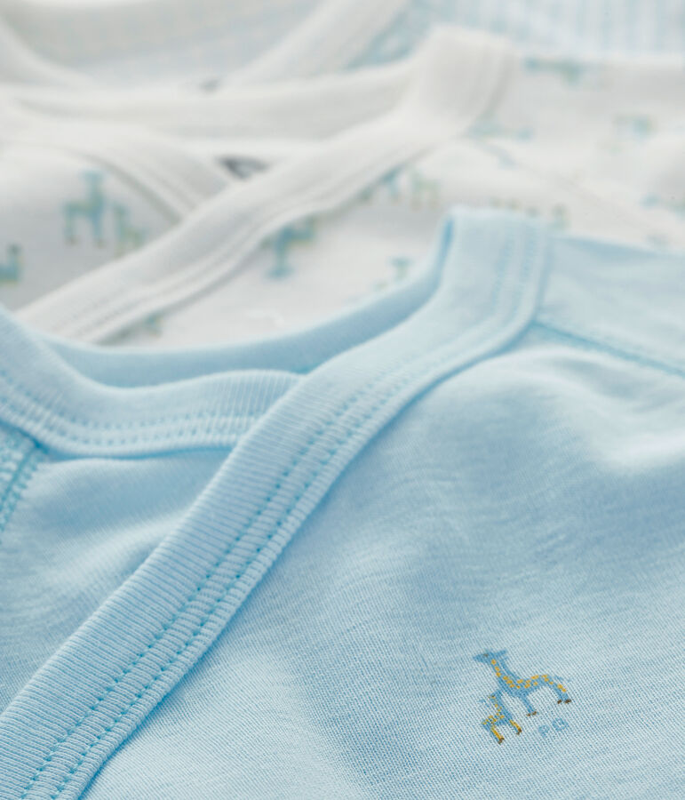 Tres bodis de nacimiento de manga corta para beb&eacute; multicolor