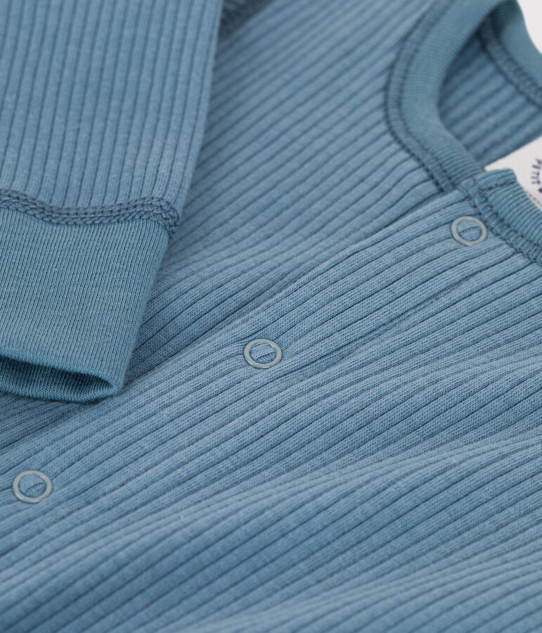 Mono largo de punto acanalado de beb&eacute; azul ROVER