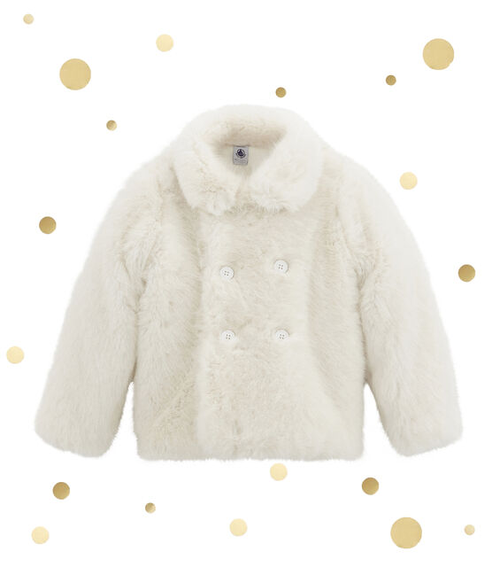 Abrigo para niña blanco MARSHMALLOW