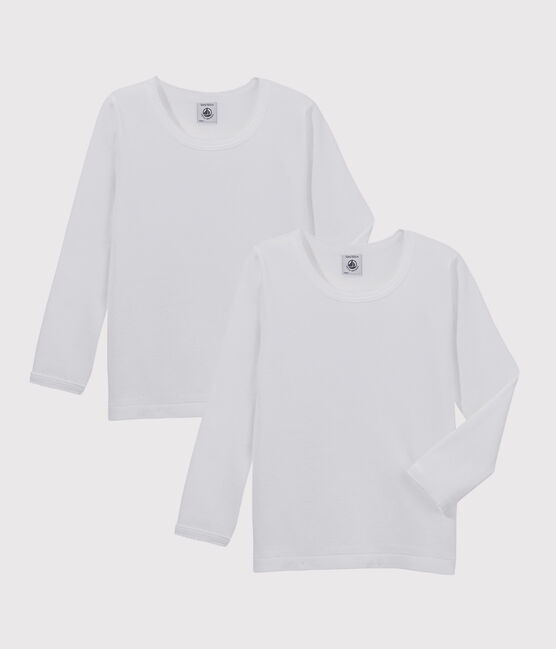 Lote de 2 camisetas de manga larga blancas de chica variante 1