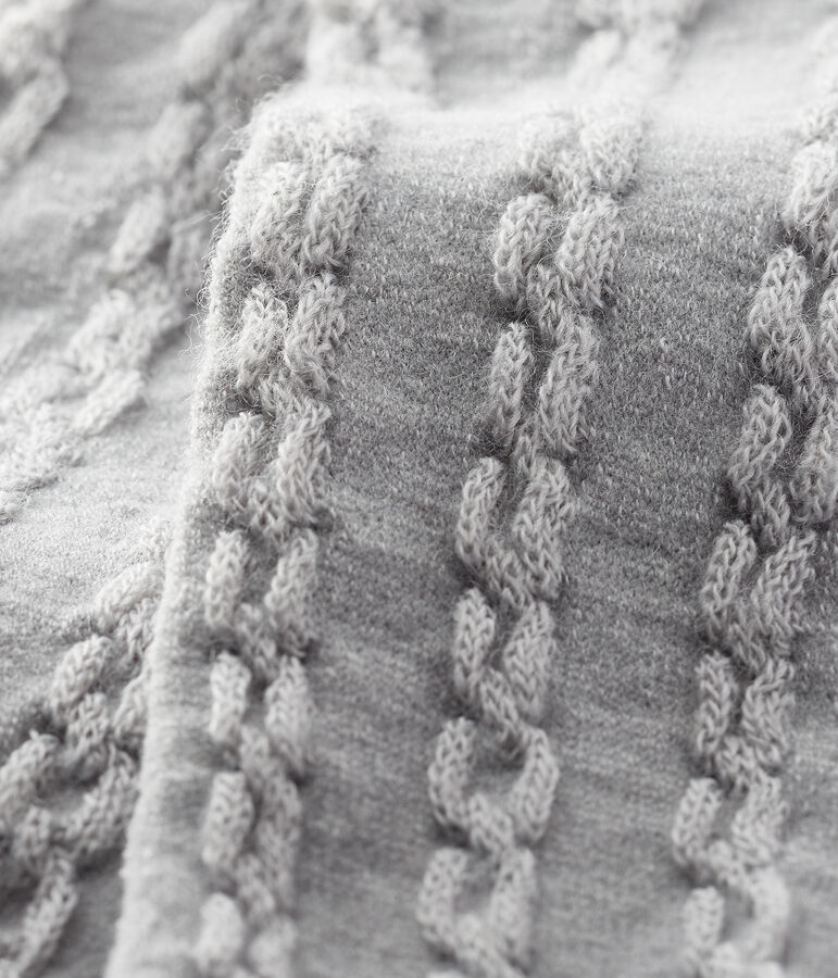 Leotardos de lana para beb&eacute; ni&ntilde;a gris