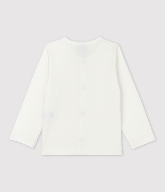 Cárdigan de algodón de bebé blanco MARSHMALLOW