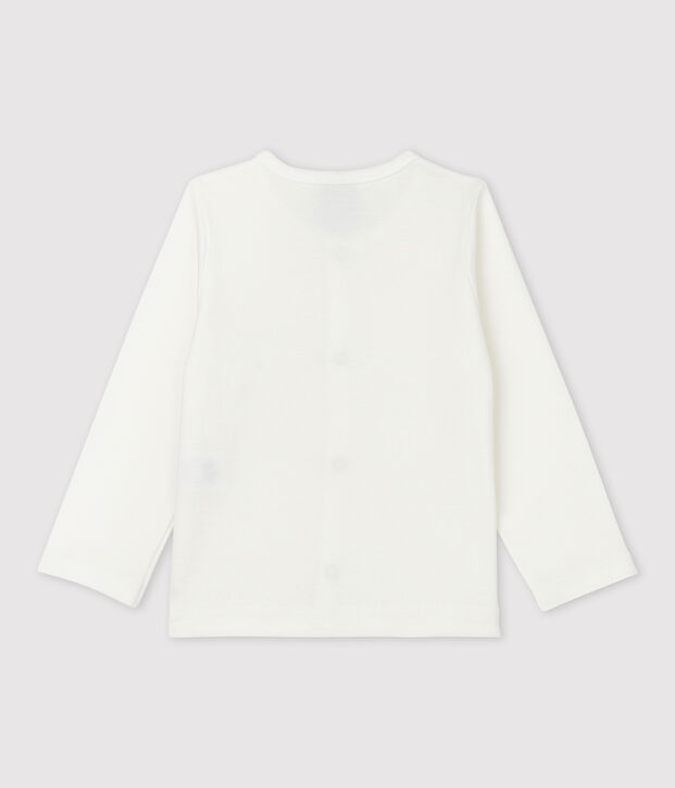 C&aacute;rdigan de algod&oacute;n de beb&eacute; blanco