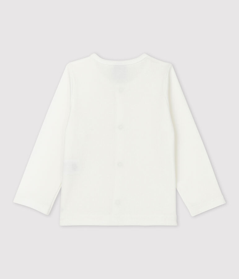 C&aacute;rdigan de algod&oacute;n de beb&eacute; blanco